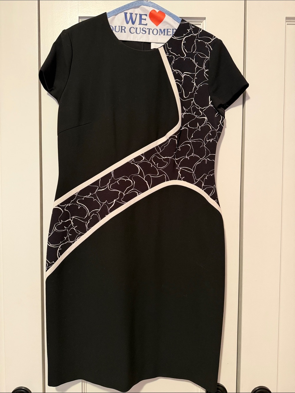 BOSS Dukatia black white dress Size 10